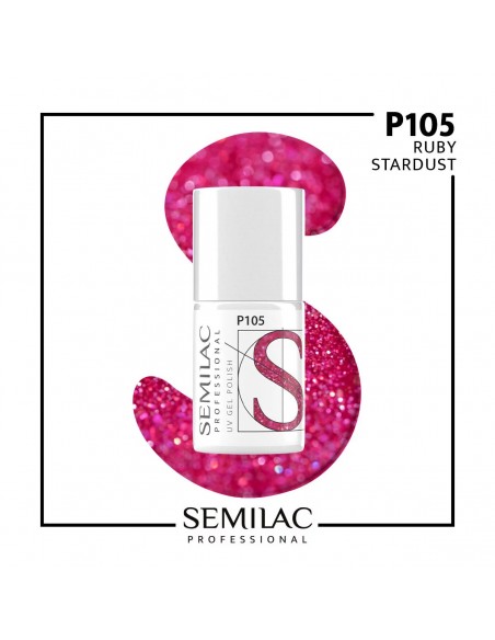 Semilac Professional P105 Ruby Stardust 7 ml.