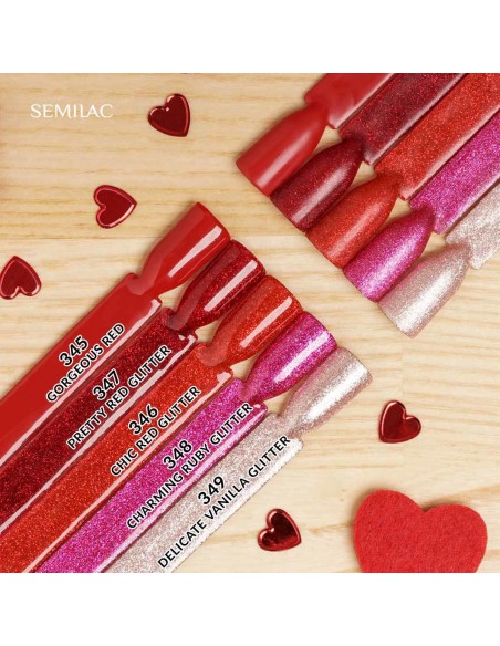 SEMILAC 347 PRETTY RED GLITER 7ML