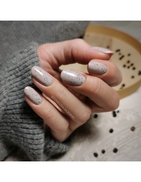 SEMILAC TOP T20 NO WIPE BLACK SPRINKLES 7 ML