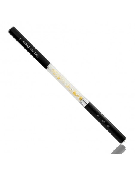 ABA DWUSTRONNY PĘDZEL Z CYRKONIAMI NR 1 DO ŻELU 8