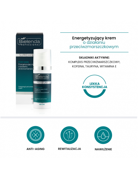 Bielenda men line energetyz.krem przeciwzmar.50ml