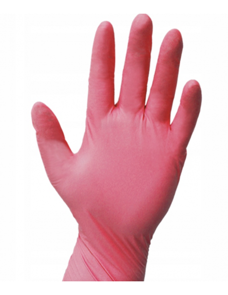 Zarys Rękawice Nitrylowe Rozmiar S 100 Szt. Malinowe