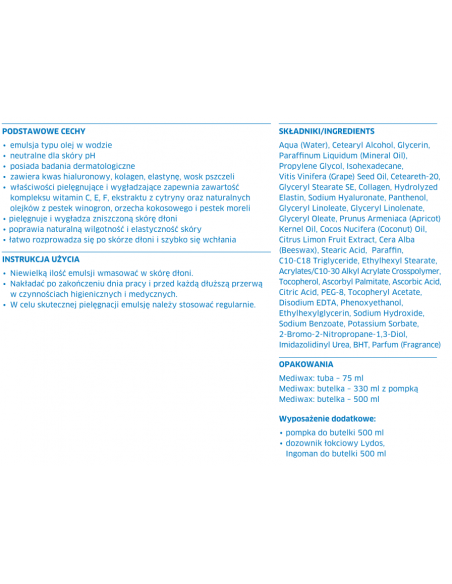 MEDILAB MEDIWAX KREM 500 ML Z POMP