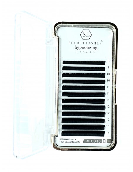 SECRET L.RZĘSY HYPNOTIZING D 0,15 MIX ROZMIARÓW 7-14