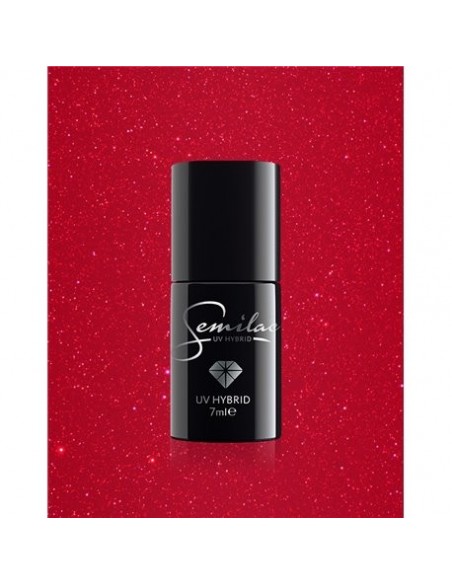 Semilac 025 Glitter Red 7 ml.
