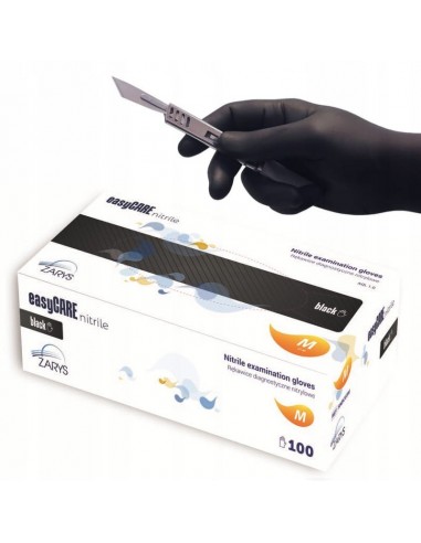 Zarys Rękawice Nitrylowe Rozmiar M 100 Szt. Czarne