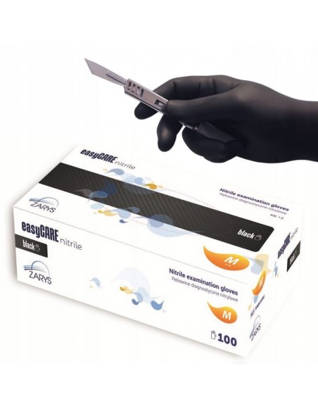 Zarys Rękawice Nitrylowe Rozmiar M 100 Szt. Czarne