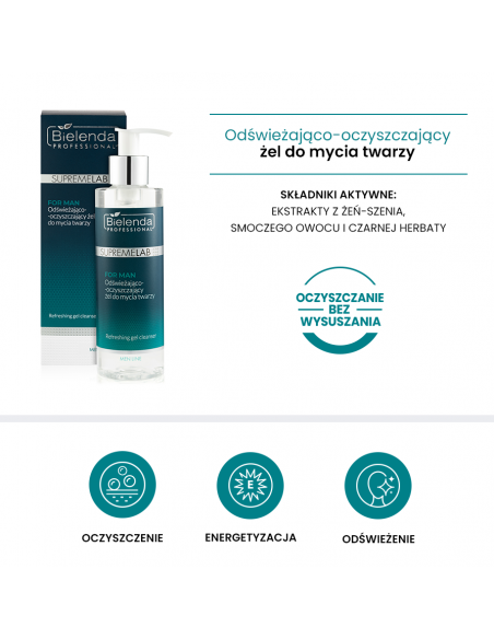 Bielenda men line oczysz.żel do mycia twarzy 200ml