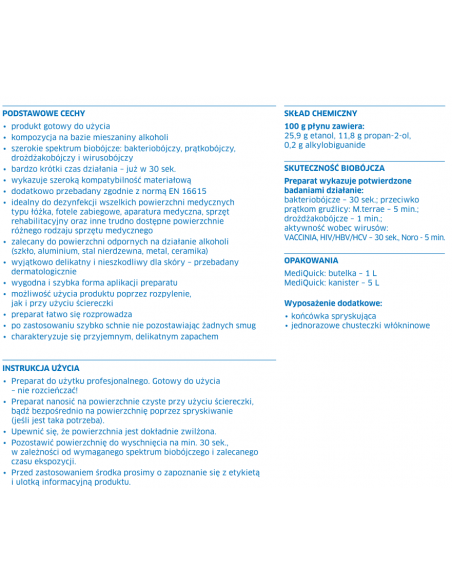 MEDILAB MEDIQUICK 1 LITR ZE SPRYSKIWACZEM