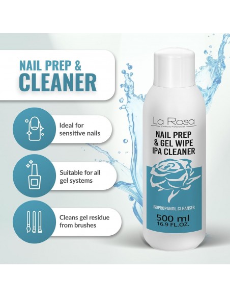 La Rosa Nail Prep & Gel Wipe Ipa Cleaner 500 ml.