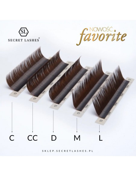 Secret Lashes Favorit Dark Brown C 0,07 Mix 5-14 mm.