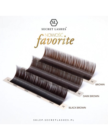 Secret Lashes Favorit Dark Brown C 0,07 Mix 5-14 mm.