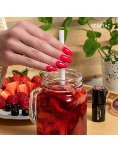 SEMILAC 571 LAKIER HYBRYDOWY NEON STRAWBERRY 7 ML