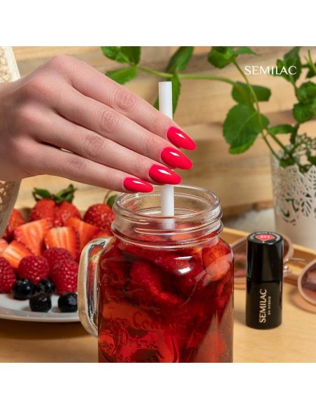 SEMILAC 571 LAKIER HYBRYDOWY NEON STRAWBERRY 7 ML