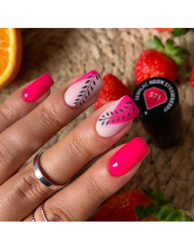 SEMILAC 571 LAKIER HYBRYDOWY NEON STRAWBERRY 7 ML