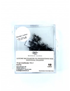 W. WACHLARZYKI RZĘSY VOLUME 10D C 0,07 DŁ.8