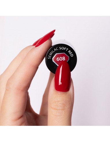 Semilac 608 Soft Red 7 ml.