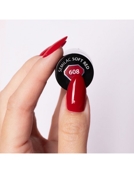 Semilac 608 Soft Red 7 ml.