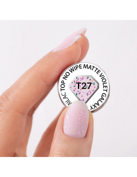 Semilac Top T27 No Wipe Matte Violet Galaxy 7 ml.