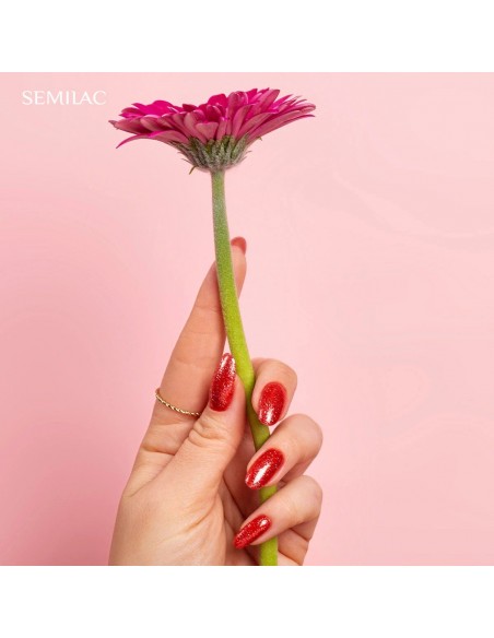 SEMILAC 392 LAKIER HYBRYDOWY RED HEARTBREAKER 7ML.