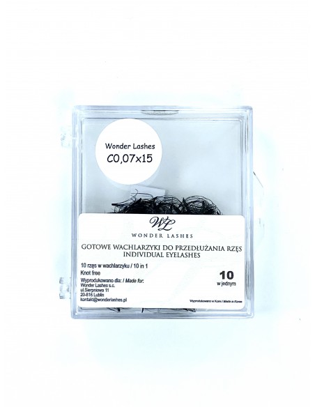 W. WACHLARZYKI RZĘSY VOLUME 10D C 0,07 DŁ.15
