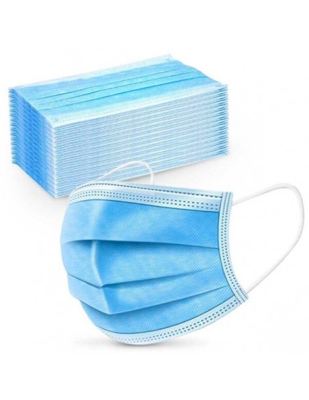 Zarys Maska Medyczna z Gumkami 3-Warstwowa Niebieska 50 Szt.