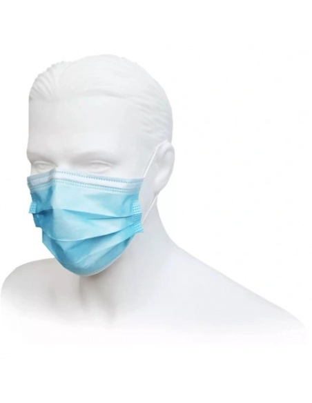 Zarys Maska Medyczna z Gumkami 3-Warstwowa Niebieska 50 Szt.