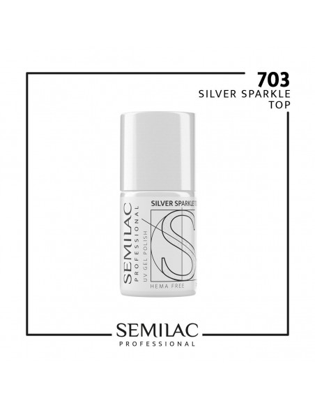 SEMILAC PROFESSIONAL 703 TOP SILVER SPARKLE 11ML