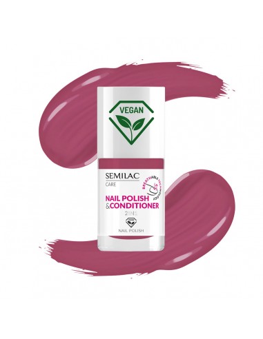 Semilac 028 Lakier Klasyczny z Odżywką 2w1 7 ml.