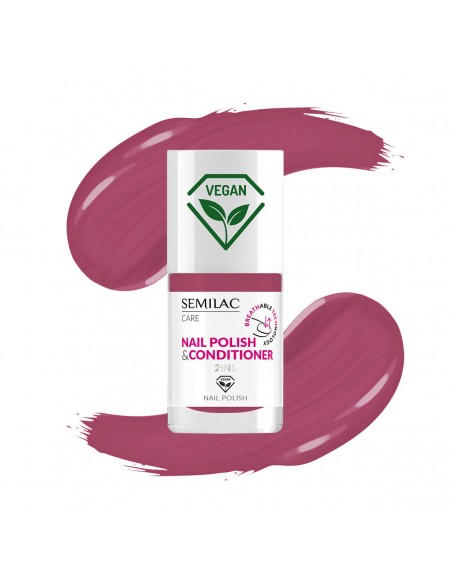 Semilac 028 Lakier Klasyczny z Odżywką 2w1 7 ml.