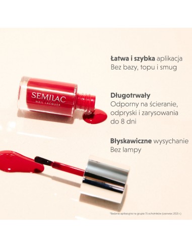 Semilac 109 Lakier Klasyczny Classic Black 9 ml.