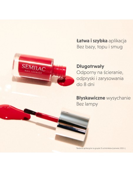 Semilac 109 Lakier Klasyczny Classic Black 9 ml.