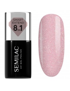 Semilac 805 Smart Extend Glitter Dirty Nude Rose 7 ml.