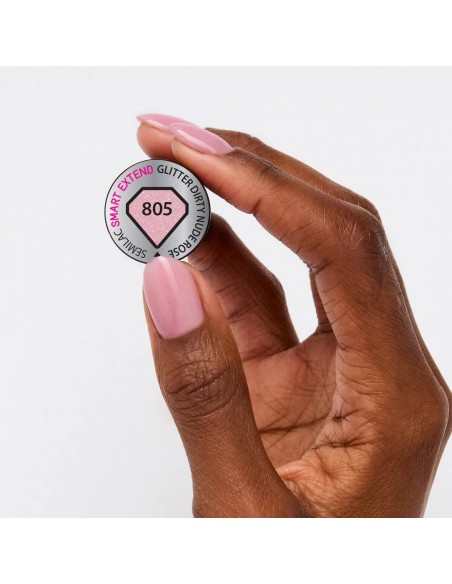 Semilac 805 Smart Extend Glitter Dirty Nude Rose 7 ml.