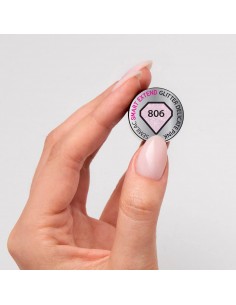 Semilac 806 Smart Extend Glitter Delicate Pink 7 ml. 2