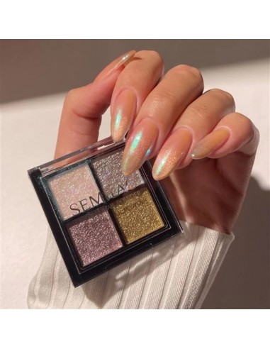 Semilac Pressed Nail Powder Chrome Palette 01