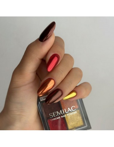 Semilac Pressed Nail Powder CHrome Palette 02