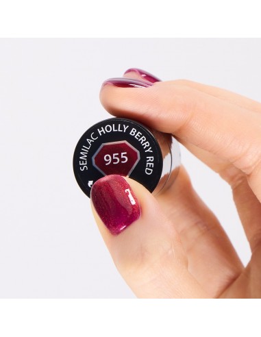Semilac 955 Holly Berry Red 7 ml.