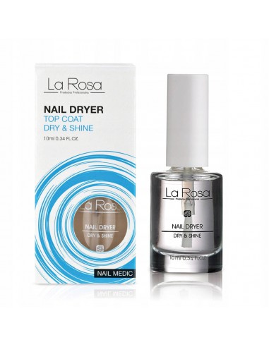 LA ROSA NAIL DRYER TOP COAT DRY &  SHINE MEDIC WYSUSZACZ 10ML.