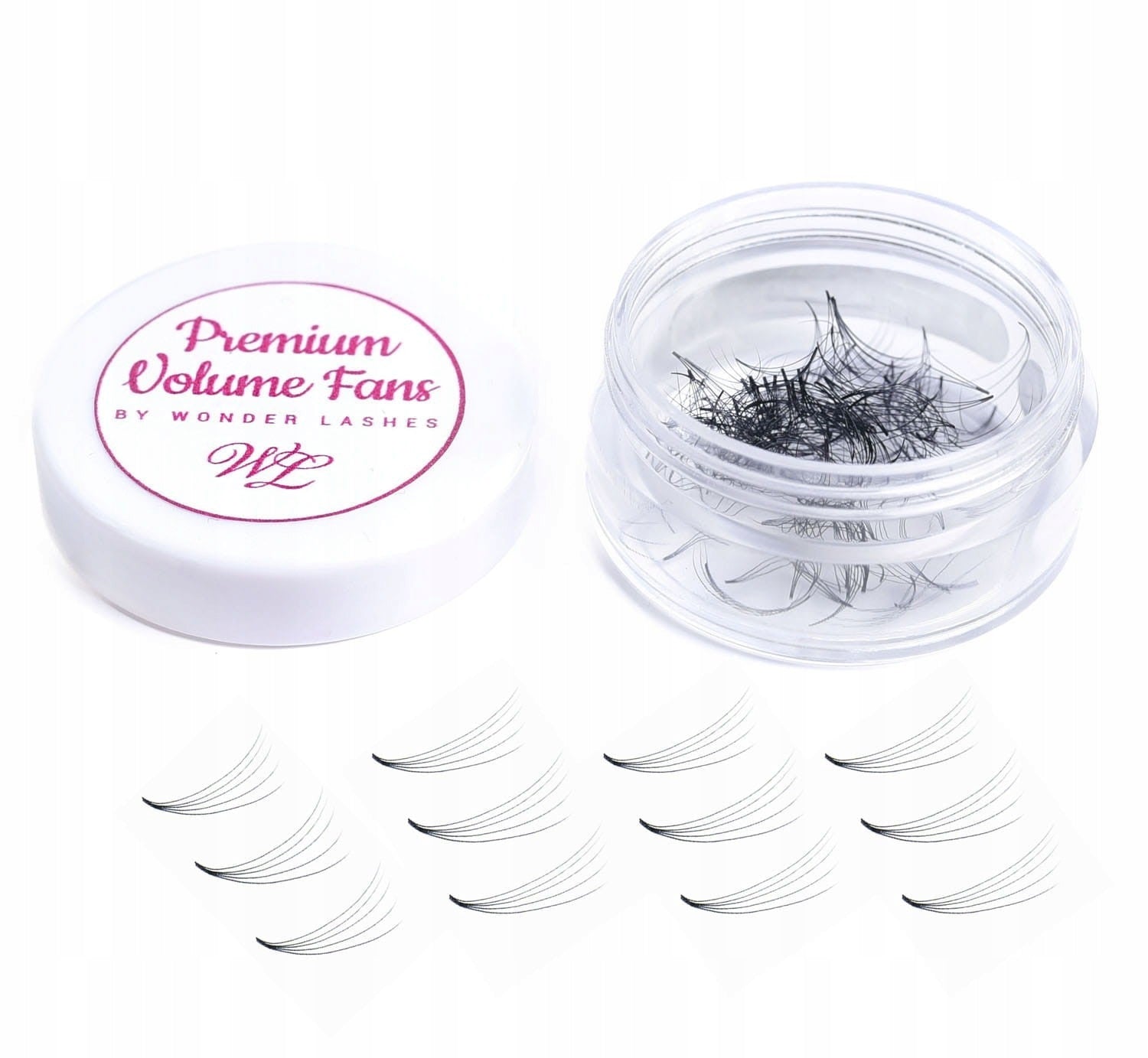 Wonder Lashes Premium Volume Fans 5D Słoik C 0,07 Długość 8