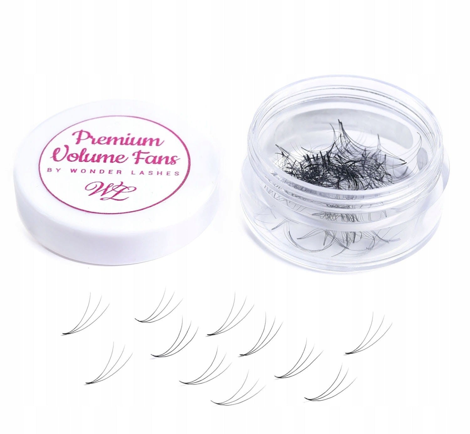 Wonder Lashes Premium Volume Fans 3D Słoik C 0,07 Długość 13