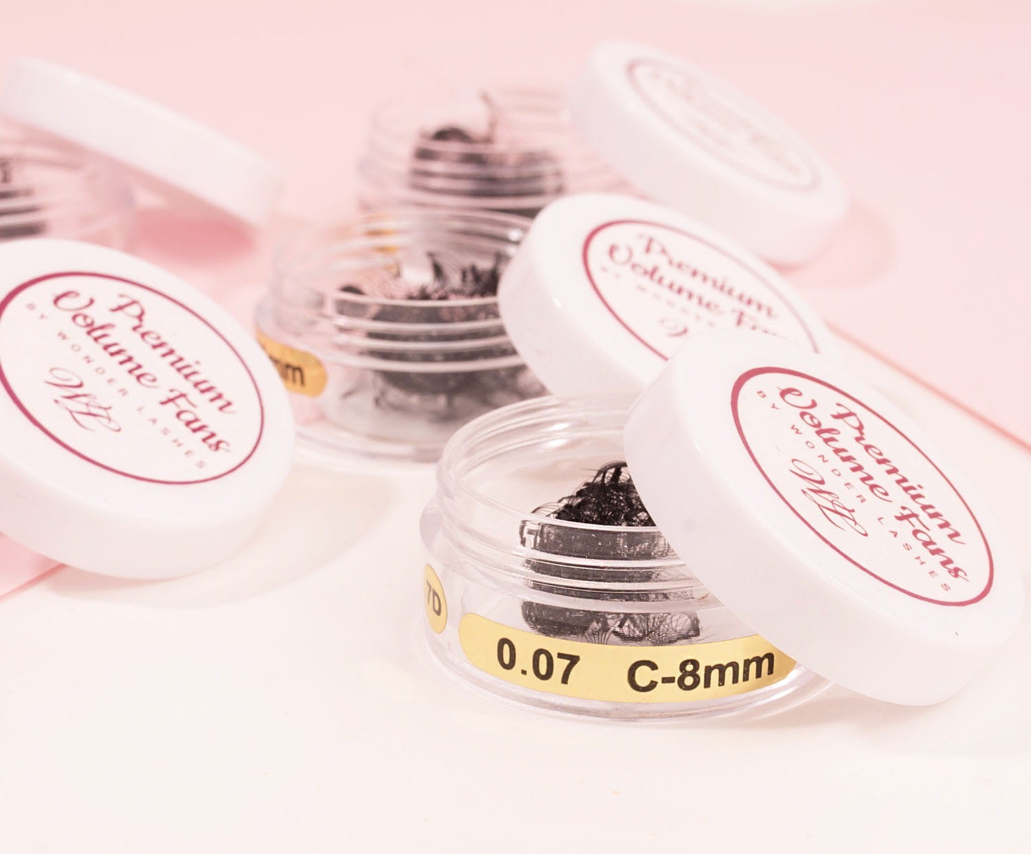 Wonder Lashes Premium Volume Fans 7D Słoik D 0,07 Długość 14