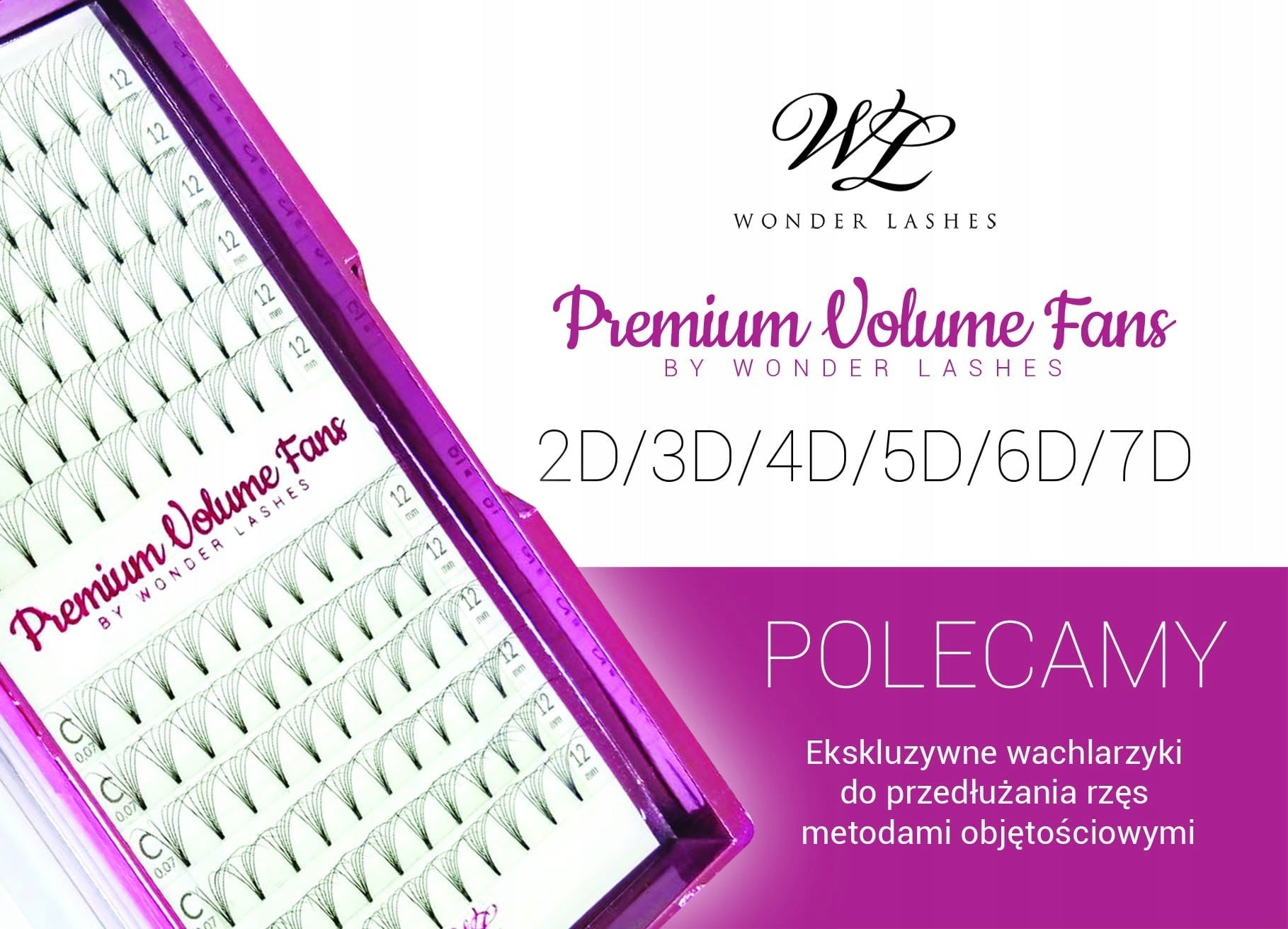 Wonder Lashes Premium Volume Fans 5D Słoik C 0,07 Długość 8