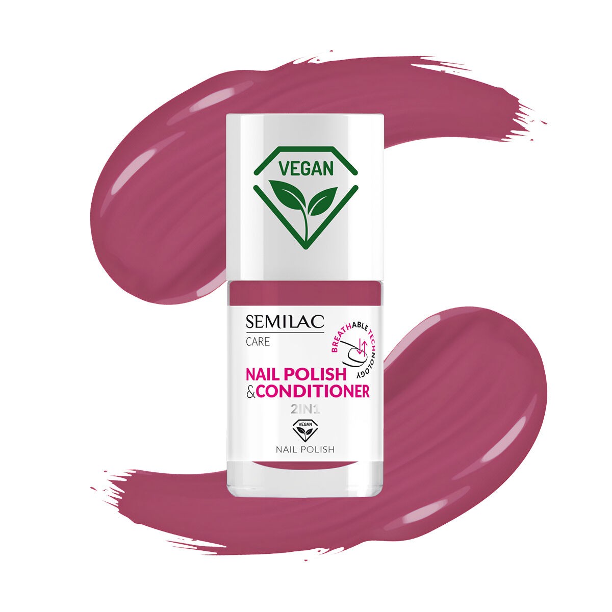 Semilac 028 Lakier Klasyczny z Odżywką 2w1 7 ml.