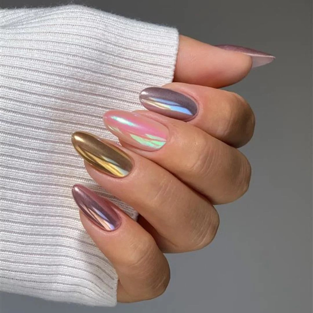 Semilac Pressed Nail Powder Chrome Palette 01