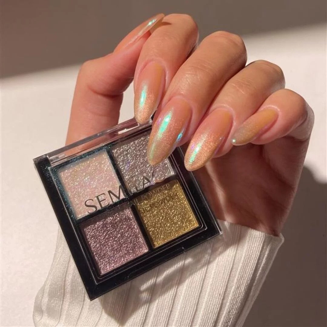 Semilac Pressed Nail Powder Chrome Palette 01