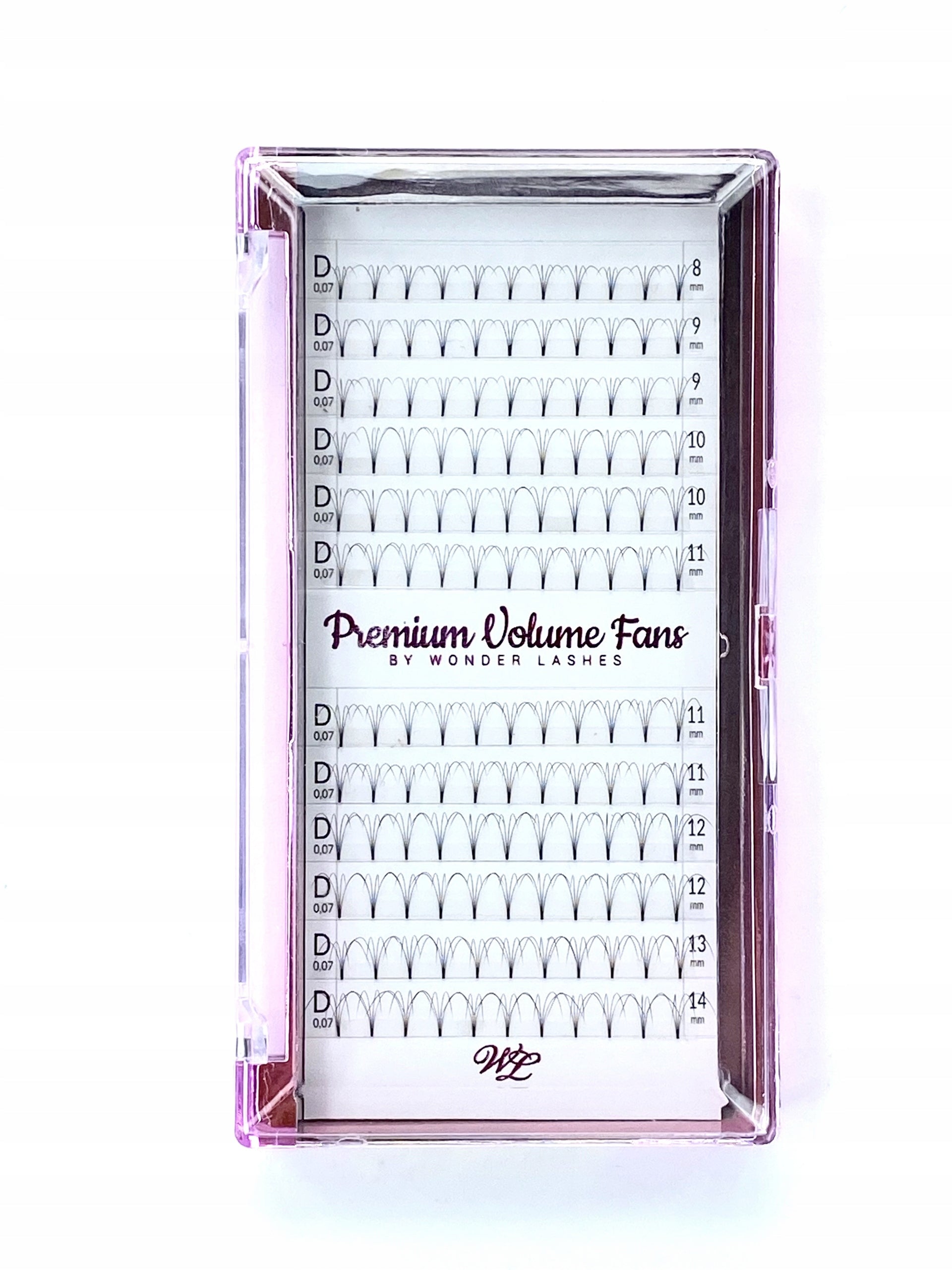 WONDER LASHES RZĘSY PREMIUM VOLUME 4D D 0,07 8-14