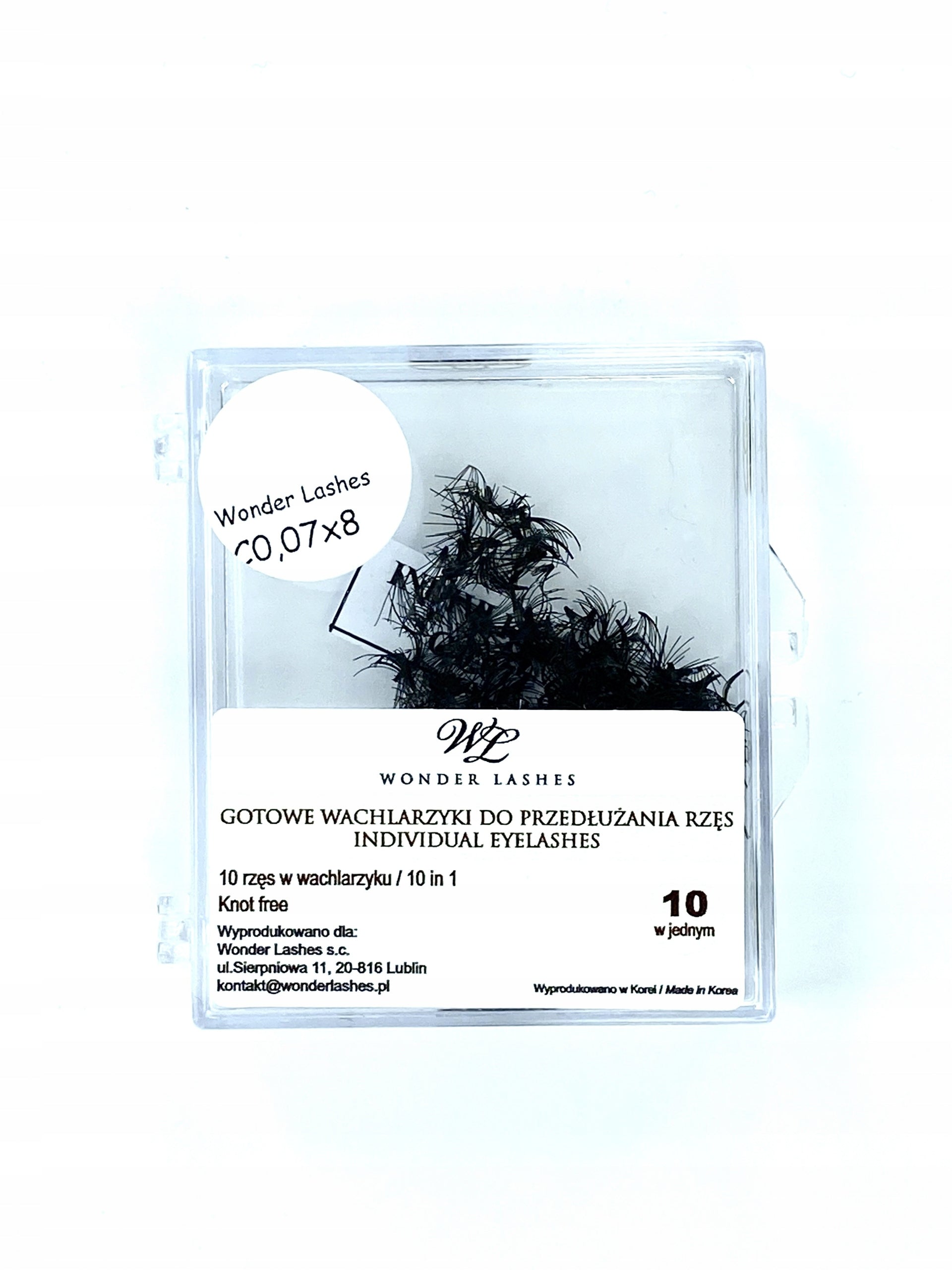 W. WACHLARZYKI RZĘSY VOLUME 10D C 0,07 DŁ.8