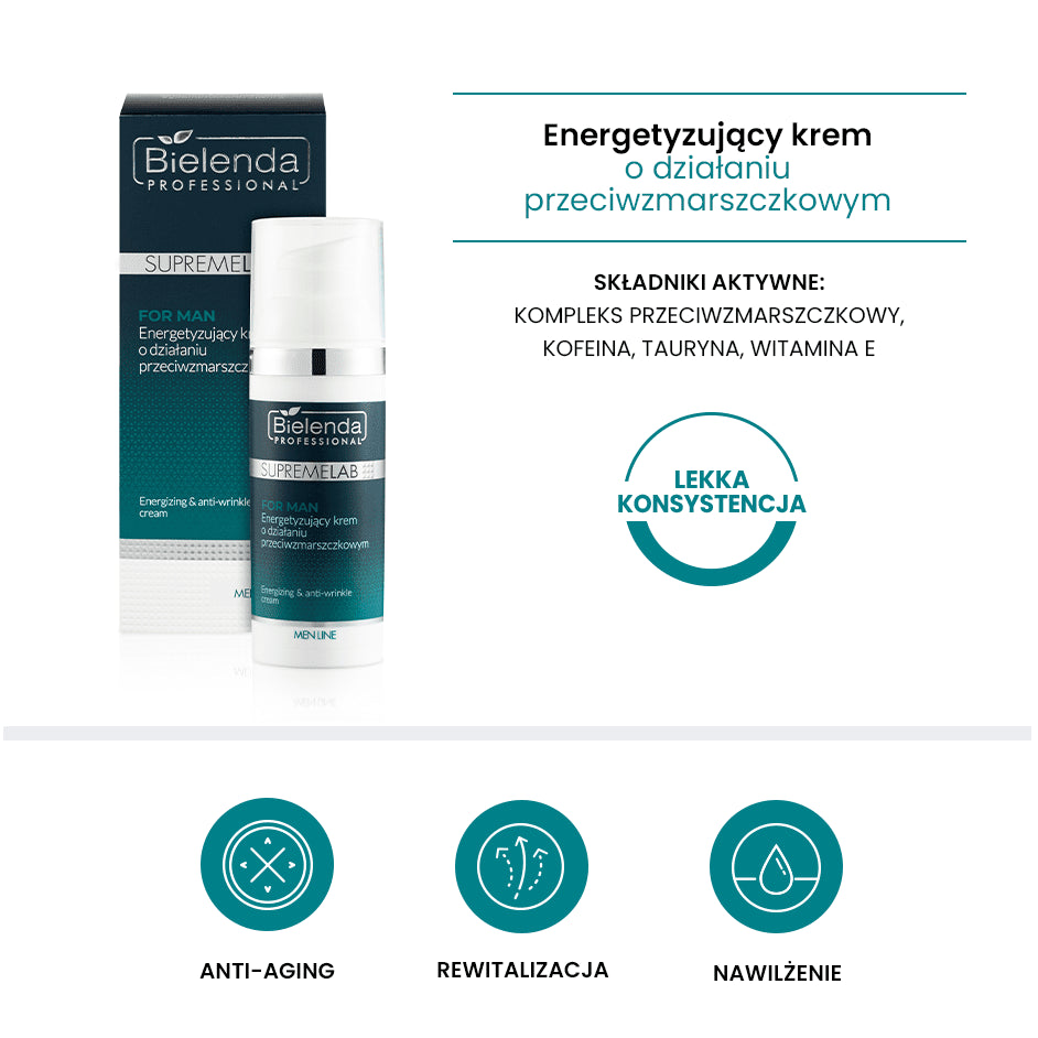 Bielenda men line energetyz.krem przeciwzmar.50ml - dermes store