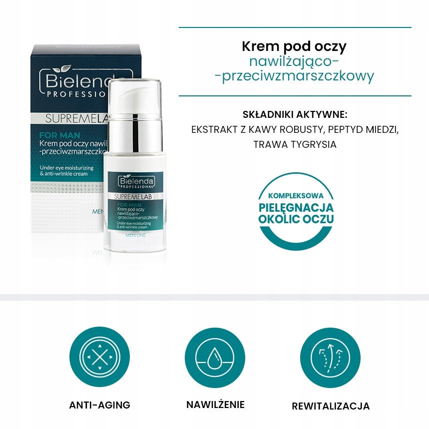 Bielenda men line krem pod oczy nawil - p/zmars.15ml - dermes store